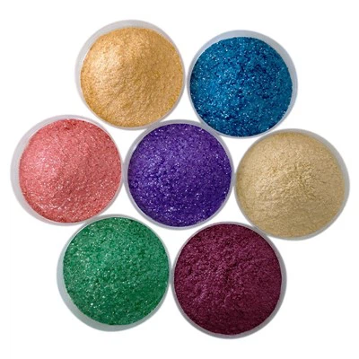 Flocons de mica colorés